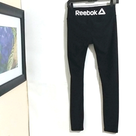 REEBOK BLACK LEGGINGS STRETCH PANTS SIZE SMALL - Picture 6 of 7